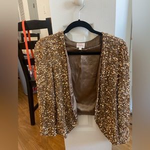 Parker gold sequin blazer